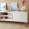 vidaXL TV skříňka MOLDE bílá 158x40x49 cm Masivní Náhled obrázku produktu 4