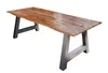 Essgruppe 220 cm Mango naturfarben A-Gestell silber mit 6 Produktbild-Vorschau 2
