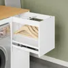 Schublade des SoBuy Unterschranks BZR223-WN mit Holzkleiderbügeln gefüllt Productafbeelding-voorbeeld