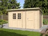 WOODTEX Naturbelassen Gartenhaus Blockbohlenhaus Aster 2 B Produktbild-Vorschau 3