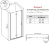 Duschtür Schwarz Nischentür Falttür 90x195cm Duschkabine Produktbild-Vorschau 7