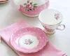 Elegante Tasse 1 Stück dünnes Porzellan 220ml Rosa Roségold Produktbild-Vorschau 2