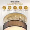 Monzana Lampadario da Soffitto 40W Rotondo 38cm Stoffa 2 Anteprima dell’immagine prodotto 6