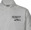 Huuraa Herren Polo Shirt Freund mit Herz L Sport Grey Bio Produktbild-Vorschau 2