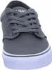 A close-up, front-facing view of a gray Vans Atwood Canvas-Trainer shoe against a white background. Produktbild-Vorschau