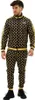 A man wearing a black and gold patterned tracksuit. Náhled obrázku produktu