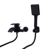 A black faucet and shower head set against a white background. Náhled obrázku produktu
