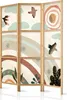 A three-panel room divider with a nature-themed illustration. Náhled obrázku produktu