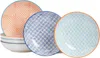 Nicola Spring handbedruckte Pastaschalen – 22 cm – 3 Farben Produktbild-Vorschau 1
