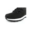 A close-up view of the front of a black Timberland shoe. Voir les images du produit