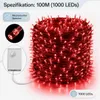 100M 1000LEDs 8 Modes Fairy Lights Power LED Christmas Anteprima dell’immagine prodotto 2