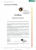 A certificate document with company logos and text. Náhled obrázku produktu