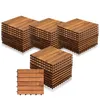 Izrielar 44 STK Holzfliesen Terrassenfliesen Holz Fliesen Produktbild-Vorschau 1