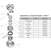 An exploded diagram of a trimmer head with a parts list. Produktbild-Vorschau