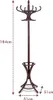 A brown wooden coat rack with an umbrella stand and 12 hooks, shown with dimensions indicated by dashed lines and numbers. Náhľad obrázku produktu