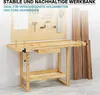 Banco da lavoro Wiltec 151 x 61,5 x 86 cm in legno, banco Anteprima dell’immagine prodotto 2