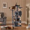 Yaheetech Kratzbaum Kletterbaum 139 cm H, Katzenbaum mit 3 Produktbild-Vorschau 15