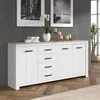 Sideboard Elara Anrichte in weiß matt und Eiche Bianco Produktbild-Vorschau 2