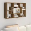 vidaXL Półka ścienna brązowy dąb 85x16x52,5 cm materiał Podgląd zdjęcia produktu 2