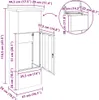 vidaXL Schránka na balíky černá 44,5 x 29 x 110,5 cm Náhled obrázku produktu 8
