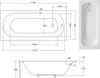BADLAND Badewanne Rechteck Intrica 170x75 mit Acrylschürze, Produktbild-Vorschau 3