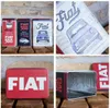 A collage of four images showing different views of Fiat 500 themed tins. Anteprima dell’immagine prodotto