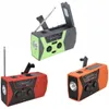 Three emergency radios in different colors displayed against a white background. Produktbild-Vorschau