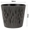 Květináč SANDY ROUND s vkladem 12,8 cm - barva: šedý kámen Voir les images du produit 14