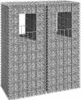 vidaXL Gabiónové stĺpy 2 ks 40x40x100 cm Železo Náhľad obrázku produktu 2