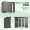 ELANDEPOT Abri de jardin 242 × 126 × 182 cm gris rangement Voir les images du produit 2