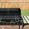 Outsunny Holzkohlegrill aus Metall BBQ Smoker mit Räder, Produktbild-Vorschau 5