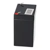 A black battery with silver terminals and a red cap on a white background. Voir les images du produit