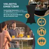CASARIA® Stehtisch mit Husse 70 cm Klappbar Schwarz Rund Produktbild-Vorschau 2