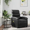 masážne kreslo vidaXL Black Imitation Leather Náhľad obrázku produktu 2