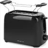 A black Emerio toaster with a chrome warming rack on top, photographed against a white background. Produktbild-Vorschau