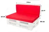 Set de coussins de palette 120×60 x 120×40 cm rouge - Voir les images du produit 2