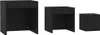 Three black cube-shaped tables of varying sizes are displayed against a white background. Náhled obrázku produktu