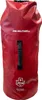 A red dry bag with a black handle and logos. Produktbild-Vorschau