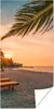 MuchoWow® Poster Strand - Strandkorb - Sonnenuntergang Produktbild-Vorschau 1