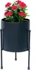 DanDiBo Sgabello per fiori con vaso in metallo nero 32 cm Anteprima dell’immagine prodotto 3