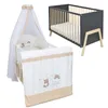 Babybett Kinderbett Gitterbett Juna 60x120 Anthrazit Produktbild-Vorschau 1