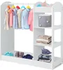Kinderkleiderschrank mit Spiegel und Kleiderstange, Kinder Produktbild-Vorschau 1