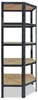 shelfplaza BLACK 180x70x40cm Cornered Shelf v černá Náhled obrázku produktu 5