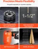 A collage of four images showcasing different features of a tool, with text overlays describing each feature. Náhled obrázku produktu