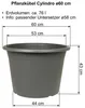 MePla - 3 x Set - Pflanzkübel Cylindro ø 60 + Untersetzer ø Produktbild-Vorschau 2