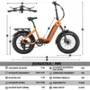 F6 BOOST Składany rower elektryczny dla dorosłych, 250 W, Podgląd zdjęcia produktu 13