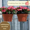 2er Set Geländertopf Balkon mit Wasserspeicher Blumentopf Produktbild-Vorschau 9
