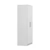 A white wardrobe with two doors and silver handles, shown against a white background. Produktbild-Vorschau