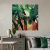 Vliesstoff Leinwandbild - Promenade (August Macke) 70x70 cm Produktbild-Vorschau 4