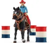 Schleich Farm World 42576 Barrel Racing avec cowgirl Voir les images du produit 1